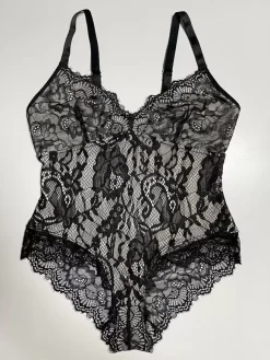 Lingerie White Plus Size Sleeveless Backless Lace Shapewear