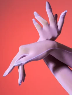 Lingerie Accessories Sexy Costumes Night Out Lavender Lycra Spandex Gloves Acrylic Fiber Solid Color Gloves