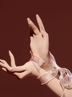 Lingerie Accessories Sexy Costumes Night Out Lavender Lycra Spandex Gloves Acrylic Fiber Solid Color Gloves