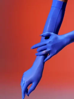 Lingerie Accessories Sexy Costumes Night Out Lavender Lycra Spandex Gloves Acrylic Fiber Solid Color Gloves
