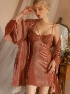 Lingerie Babydolls Chic Daily Casual Chains Dark Rose Chemises