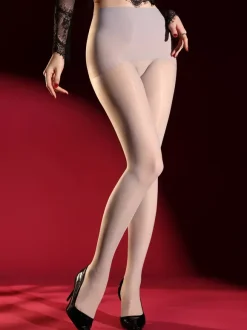 Lingerie Hosiery Pantyhose Women Gray Floral Print Seamless Ultra-Stretchy Invisible Sheer Tights