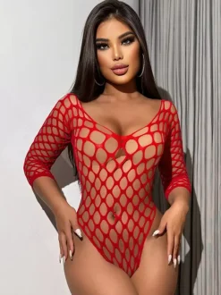 Lingerie Teddies Cut Out Red Teddies For Women
