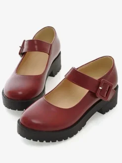 Lolita Footwear Leather Puppy Heel Round Toe Lolita Shoes