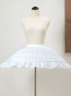 Lolita Petticoats 3 Hoops Crinoline Short White Lolita Underskirt