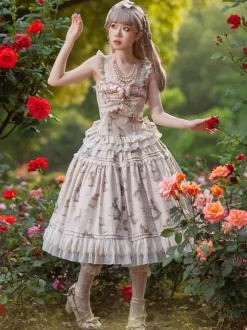 Lolita Specials Lolita Top Vest Costumes Classic Light Apricot Sleeveless