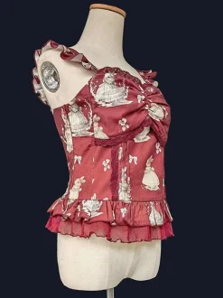 Lolita Specials Lolita Top Vest Costumes Classic Light Apricot Sleeveless