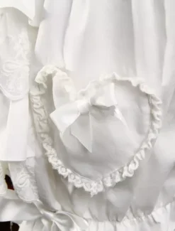 Lolita Bloomers Layered Ruffles Lace Trim Bow Ribbon