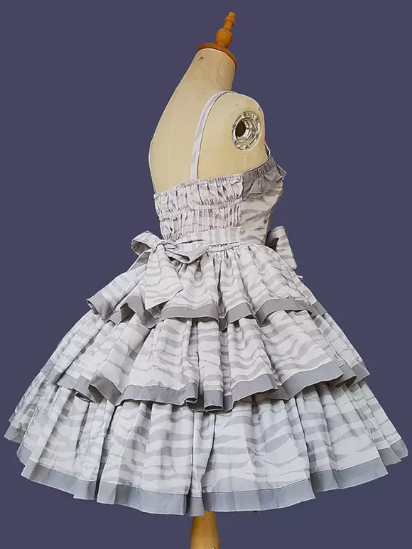 Lolita Dresses Tea party style Lolita skirt Bows Sleeveless Polyester Sweet Deep Apricot
