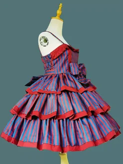 Lolita Dresses Tea party style Lolita skirt Bows Sleeveless Polyester Sweet Deep Apricot