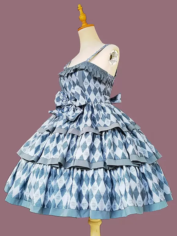 Lolita Dresses Tea party style Lolita skirt Bows Sleeveless Polyester Sweet Deep Apricot