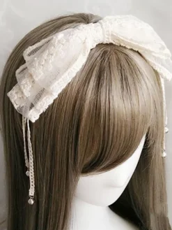 Lolita Katyusha KC Ruffles Lace Headwear Hair Clasp