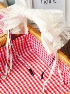Lolita Katyusha KC Ruffles Lace Headwear Hair Clasp