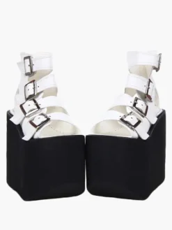 Lolita Sandals High Platform Shoes Leather with Buckles