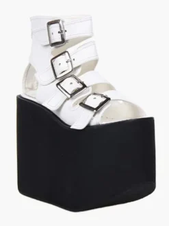 Lolita Sandals High Platform Shoes Leather with Buckles