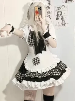 Lolita Specials sweet Lolita Lolita Dresses Costumes Sweet Lolita Dress Polyester Short Sleeves Bows Dress Sweet Red Lolita Dress Tea Party Plaid