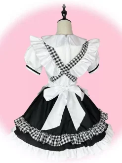 Lolita Specials sweet Lolita Lolita Dresses Costumes Sweet Lolita Dress Polyester Short Sleeves Bows Dress Sweet Red Lolita Dress Tea Party Plaid