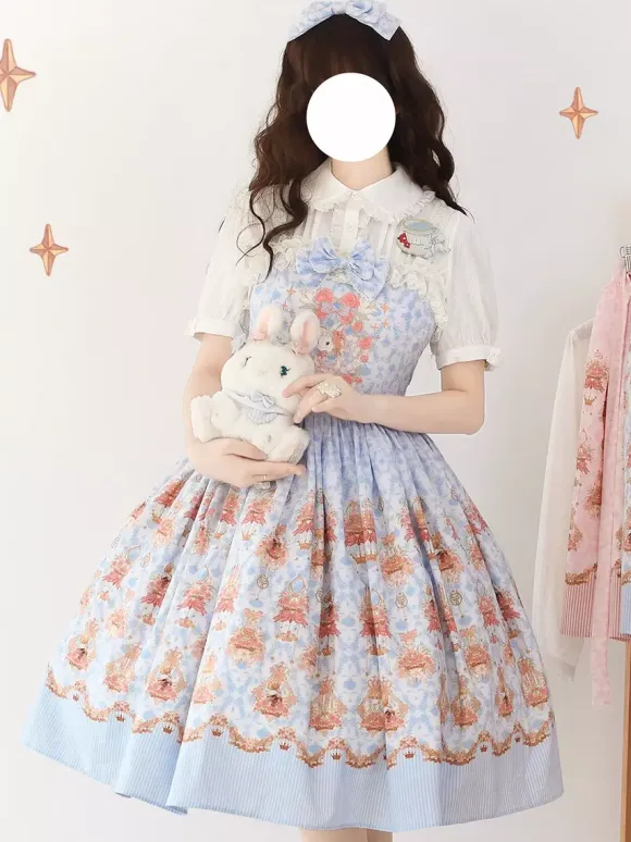 Lolita Specials sweet Lolita Lolita Dresses Costumes Sweet Lolita Dress Polyester Sleeveless Bows Jumper Skirt Sweet Pink Lolita Dress Tea Party