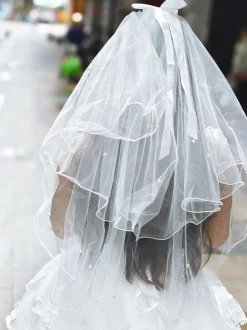 Lolita Wedding Dress Lolita Accessories White Bows Ruffles Polyester Fiber Headwear Lace Miscellaneous