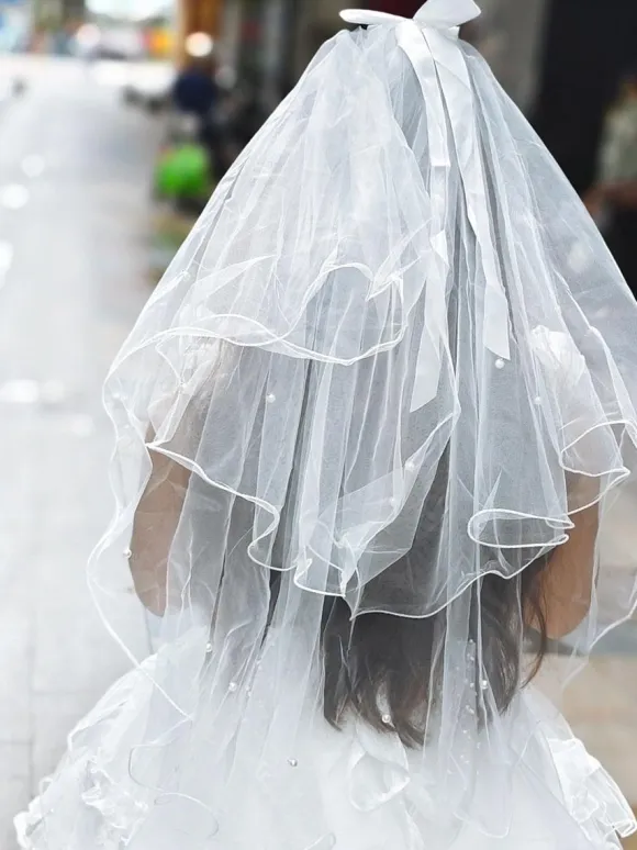 Lolita Wedding Dress Lolita Accessories White Bows Ruffles Polyester Fiber Headwear Lace Miscellaneous