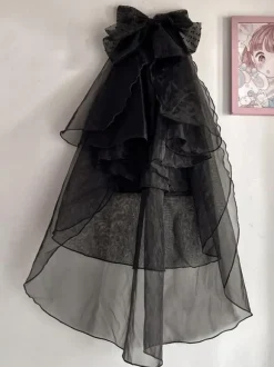 Lolita Wedding Dress Lolita Accessories White Bows Ruffles Polyester Fiber Headwear Lace Miscellaneous