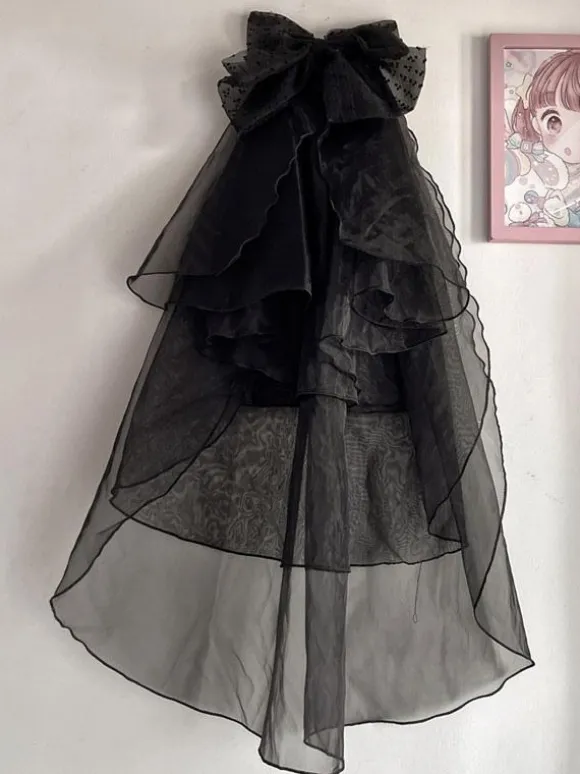 Lolita Wedding Dress Lolita Accessories White Bows Ruffles Polyester Fiber Headwear Lace Miscellaneous