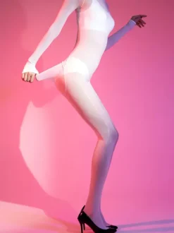 Long Sleeve Gloss Sheer Crotch Open Full Body Bodystocking