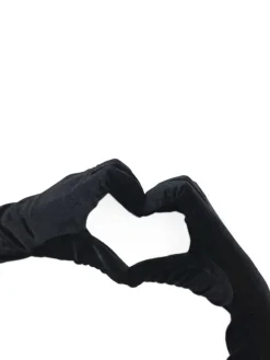 Long Gloves For Women Velour Black Gloves