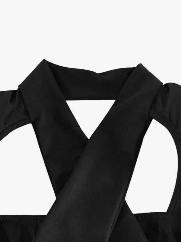 Long Sleeve Cut-Out Bodycon Mini Dress In Black For Night Out 2026