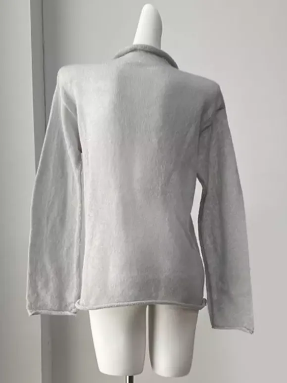 Long Sleeve See-through Knit Tops For Women 2026