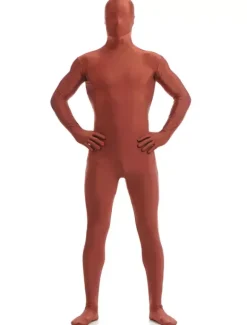 Mahogany Zentai Suit Adults Morph Suit Full Body Lycra Spandex Bodysuit for Men