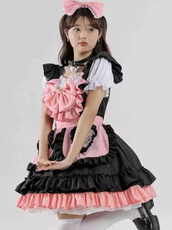Maid Costumes Coffee Brown Girl's Dress