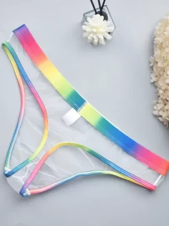 Male Sexy Panties Blue Sheer Men's Lingerie