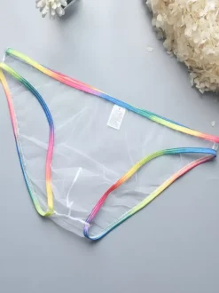 Male Sexy Panties White Transparente Men's Lingerie