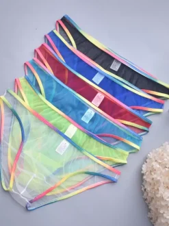 Male Sexy Panties White Transparente Men's Lingerie
