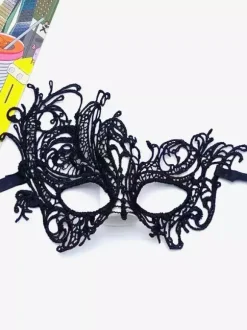 Mask Masquerade Venetian Eyemask Halloween Woman Silver Lace Party
