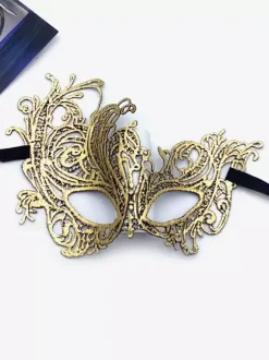 Mask Masquerade Venetian Eyemask Halloween Woman Silver Lace Party