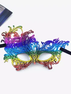 Mask Masquerade Venetian Eyemask Halloween Woman Silver Lace Party