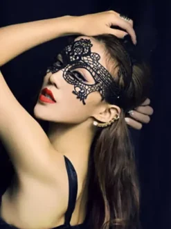 Masquerade For Women Black Sexy Costume Lace Eye Mask Mardi Gras Party Supply