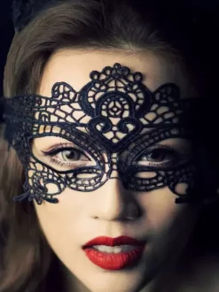 Masquerade For Women Black Sexy Costume Lace Eye Mask Mardi Gras Party Supply