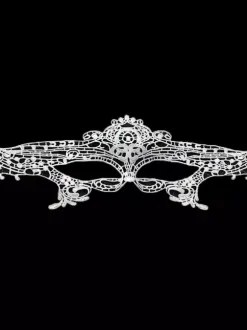 Masquerade Eye Mask For Women Daily Casual Cold White Lace