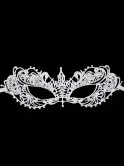 Masquerade Eye Mask For Women Daily Casual Cold White Lace