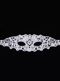Masquerade Eye Mask For Women Daily Casual Cold White Lace