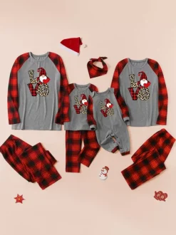 Matching Family Christmas Pajamas Kid's Adult's Christmas Pattern Pants Top
