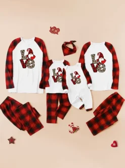 Matching Family Christmas Pajamas Kid's Adult's Christmas Pattern Pants Top