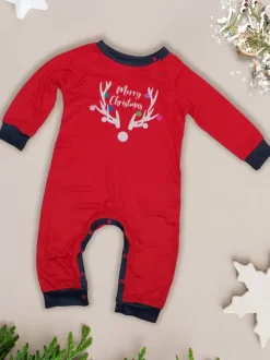 Matching Family Pajamas Round Neck Long Sleeves Adult's Kid's Christmas Pyjamas