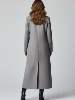 Maxi Double-breasted Woolen Coat in Sophisticated Straight Cut For Women 2026
