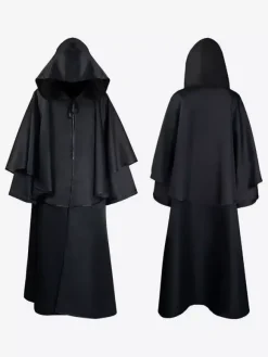 Medieval Capes Hooded Robes Monk Cloaks Burgundy