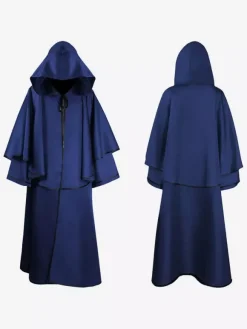 Medieval Capes Hooded Robes Monk Cloaks Burgundy