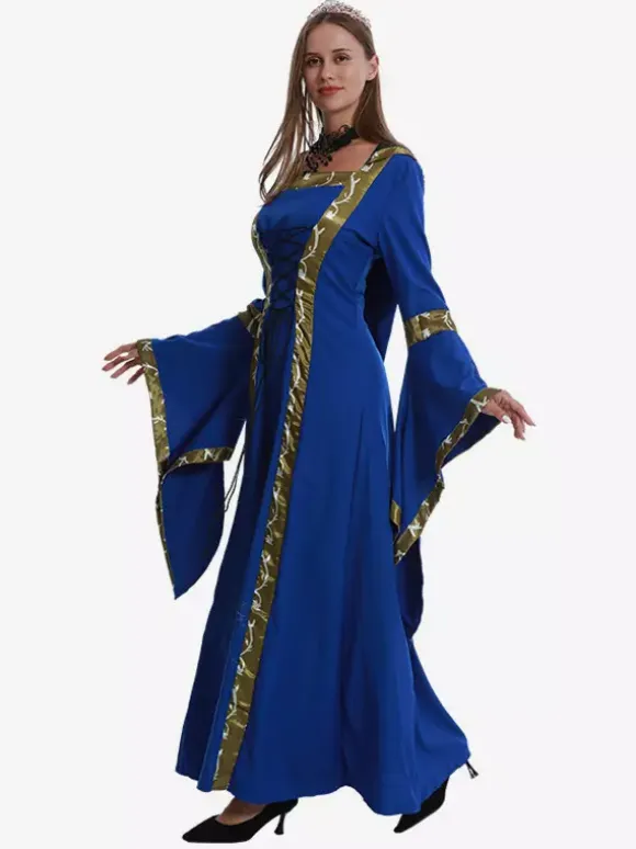 Medieval Dress For Women Plus Size Renaissance Vintage Lace Up Costumes